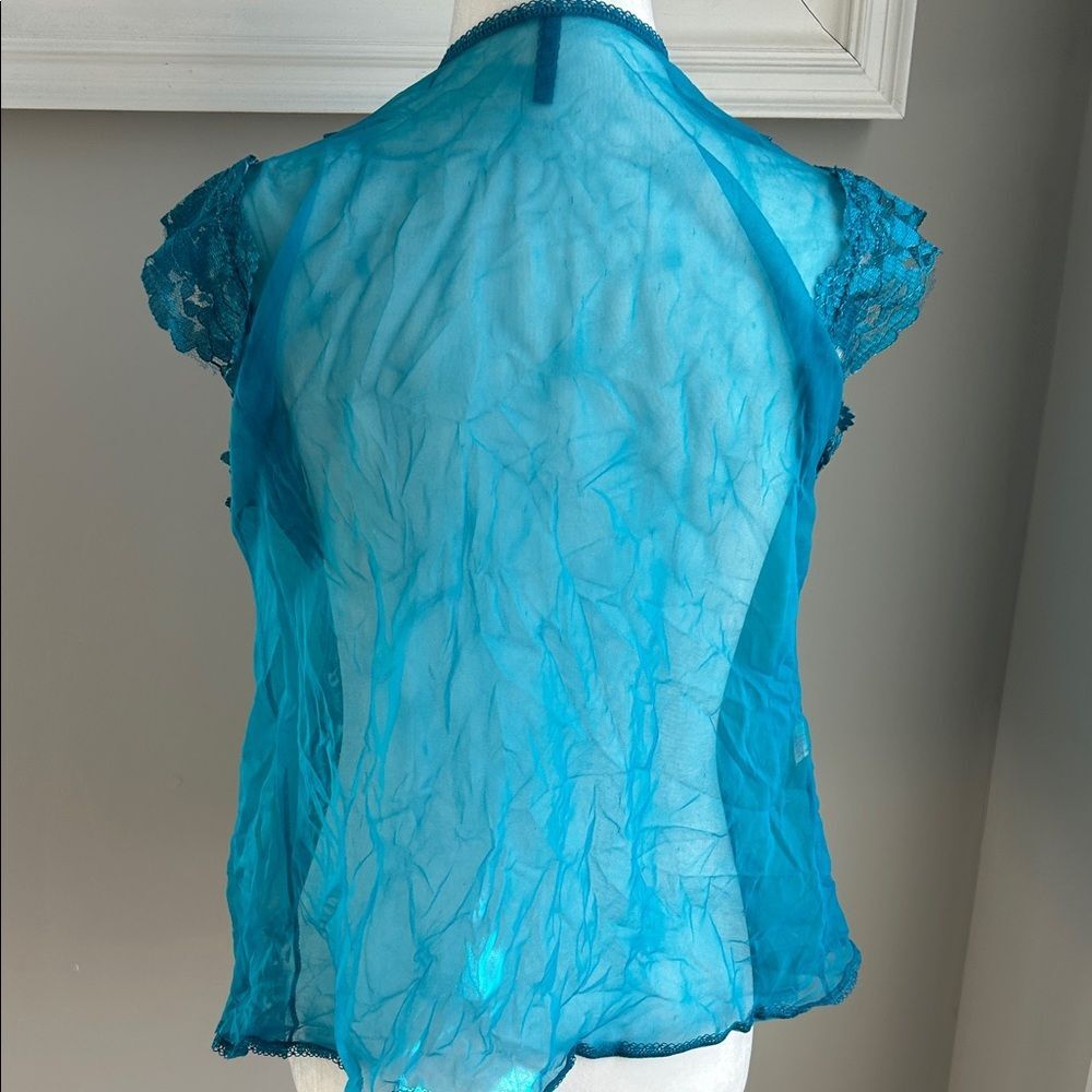 Vintage Alana Gale Intimates Teddy Romper Lace High Cut Nylon Bodysuit Robe Set - Picture 8 of 16
